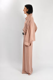 Pantalone ampio tessuto rigato