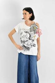 T-shirt vintage + applicazioni