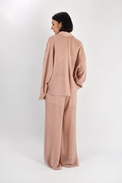 Pantalone ampio tessuto rigato