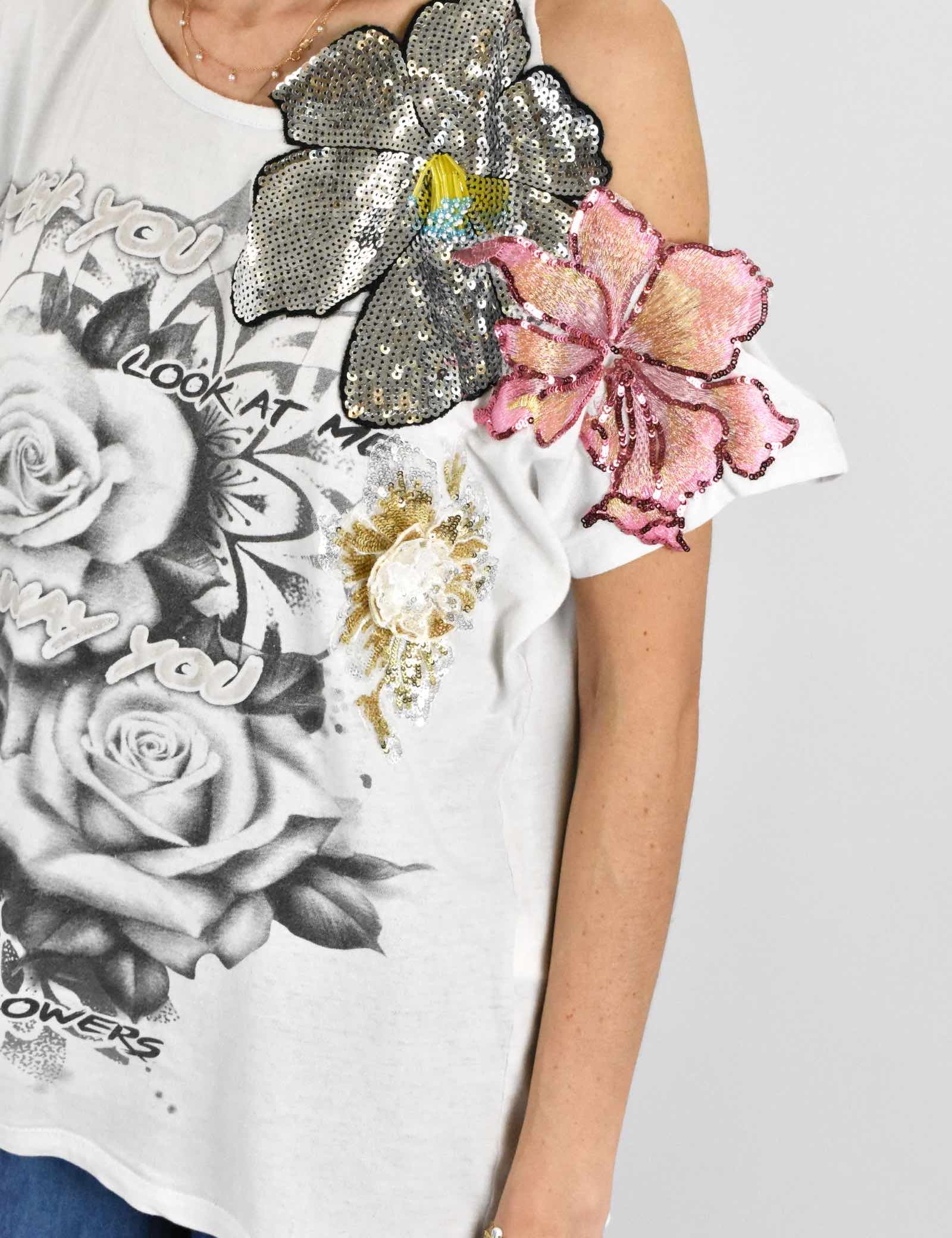 T-shirt vintage + applicazioni