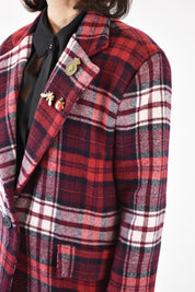 Giacca quadri con spille