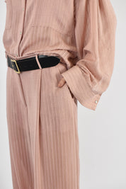 Pantalone ampio tessuto rigato