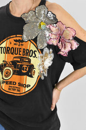 T-shirt vintage + applicazioni
