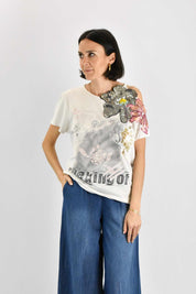 T-shirt vintage + applicazioni