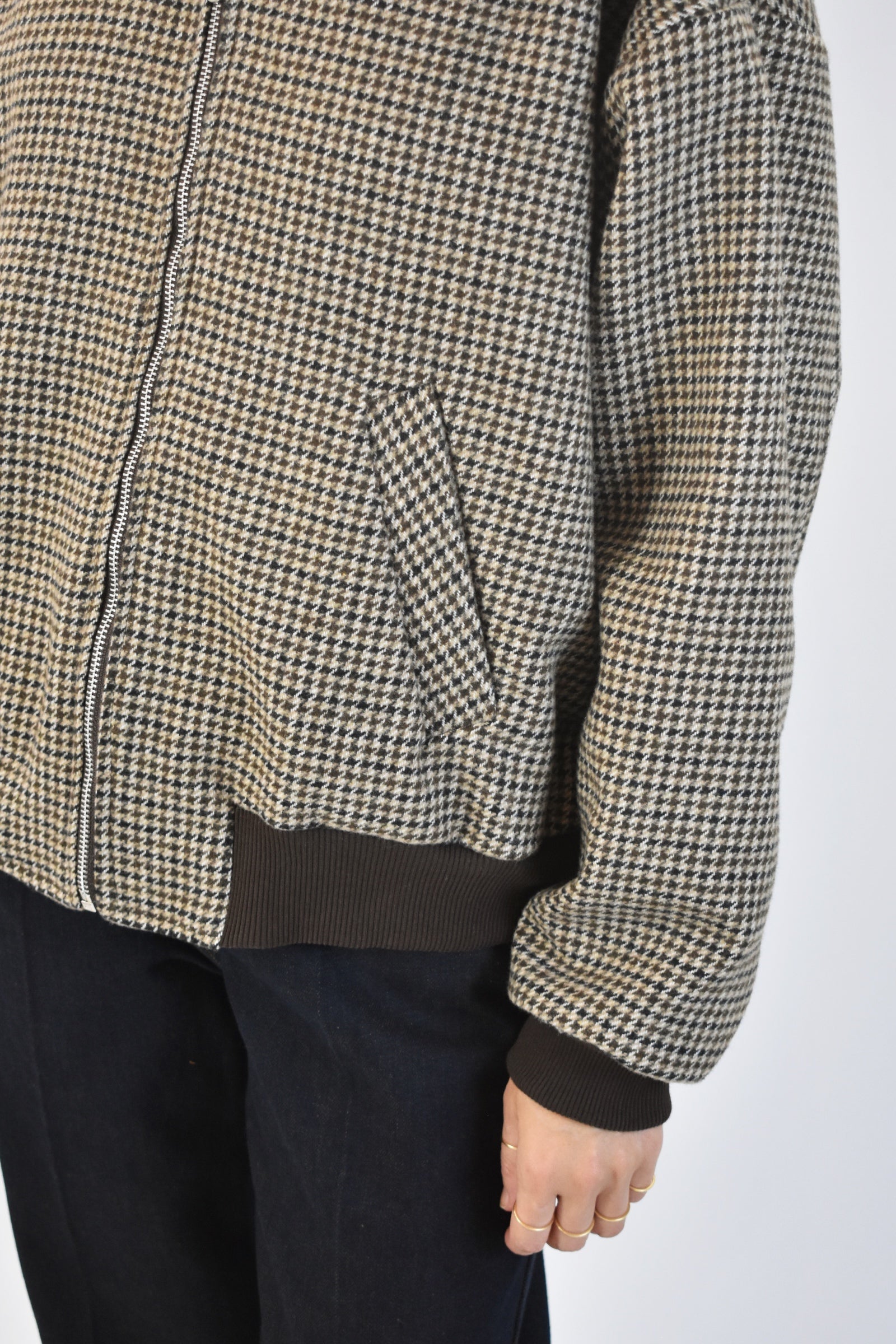 Bomber misto lana pied poule