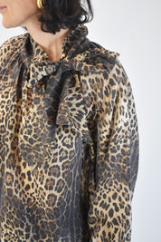 Camicia maculata con fiocco