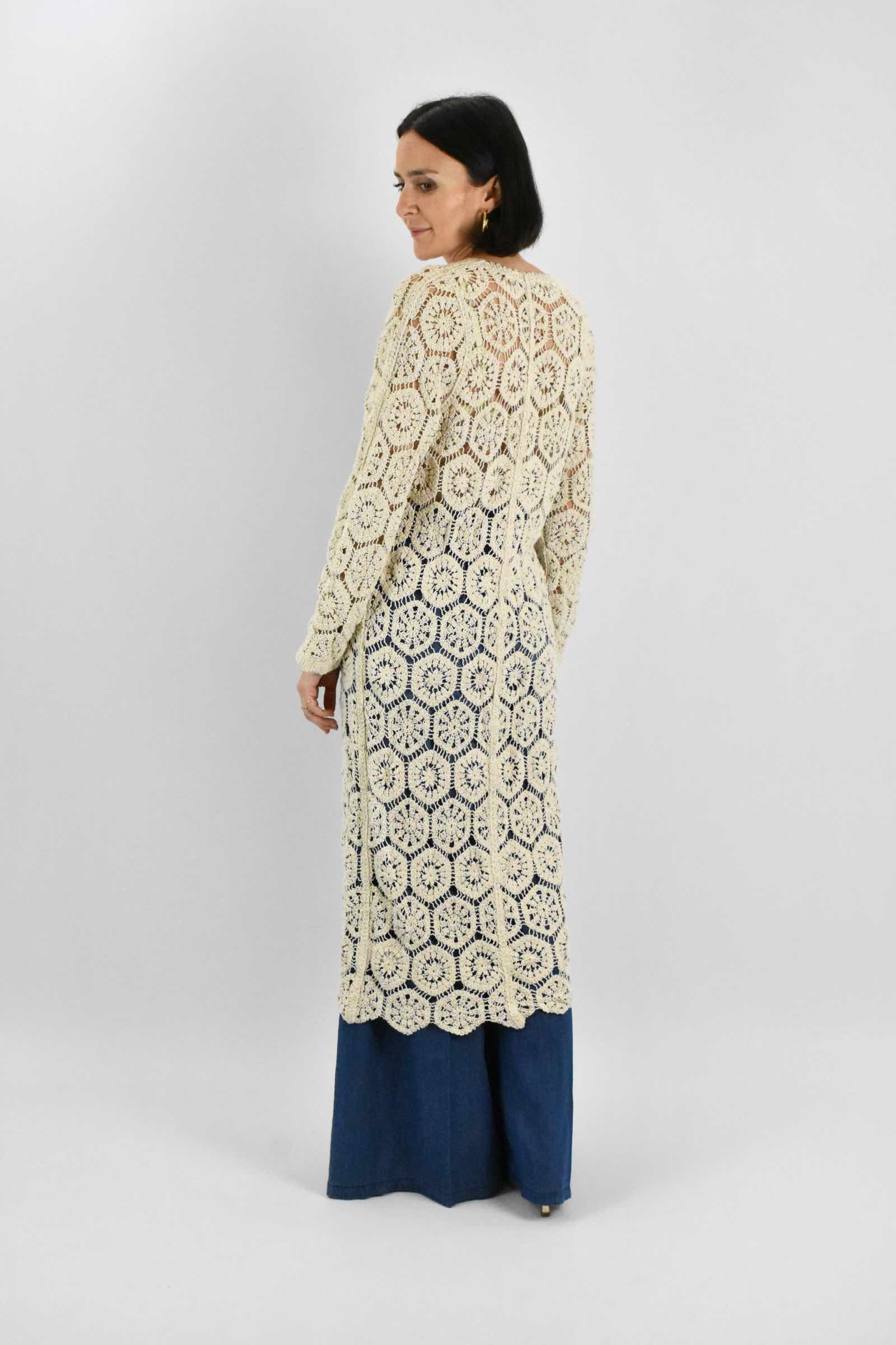 Cardigan lungo crochet