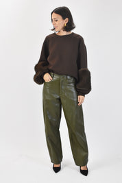 Pantalone ecopelle
