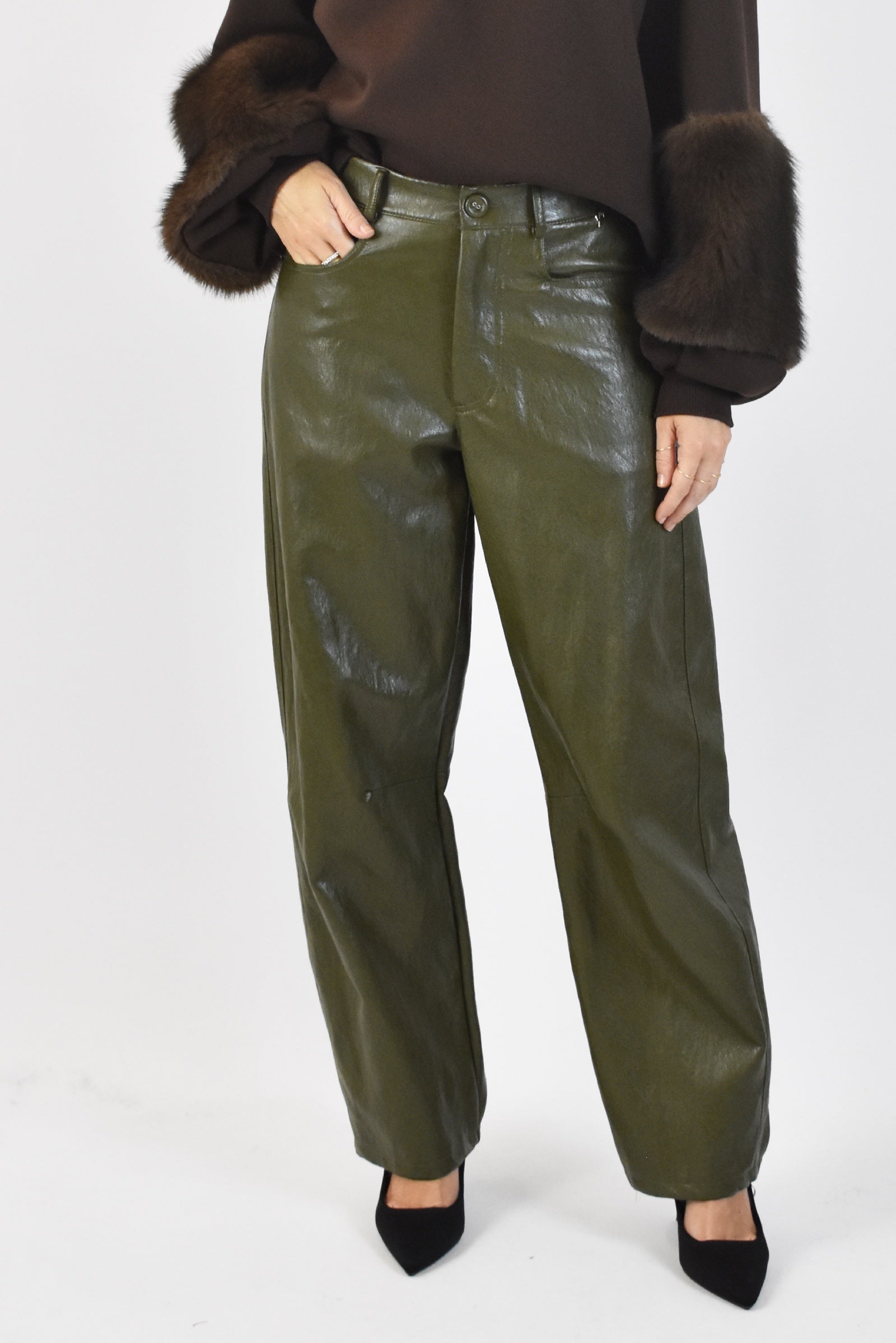 Pantalone ecopelle