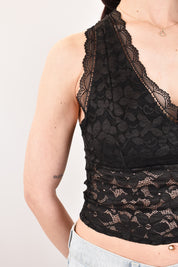 Top lingerie scollo americano