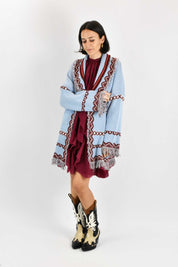 Cardigan frange fantasia