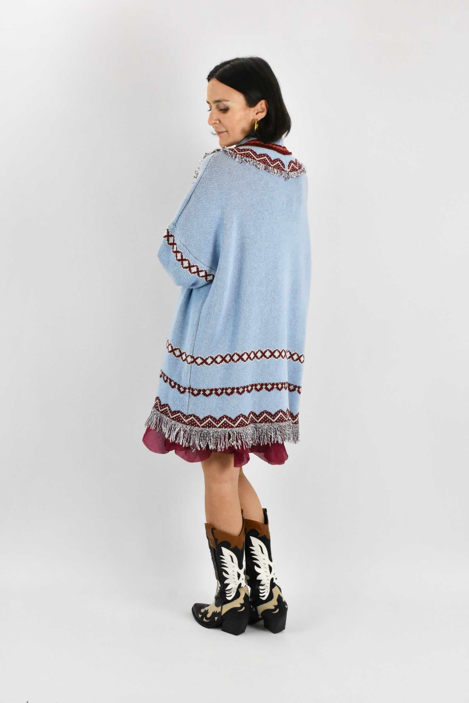 Cardigan frange fantasia