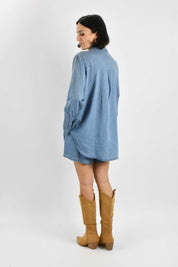 Completo denim strass