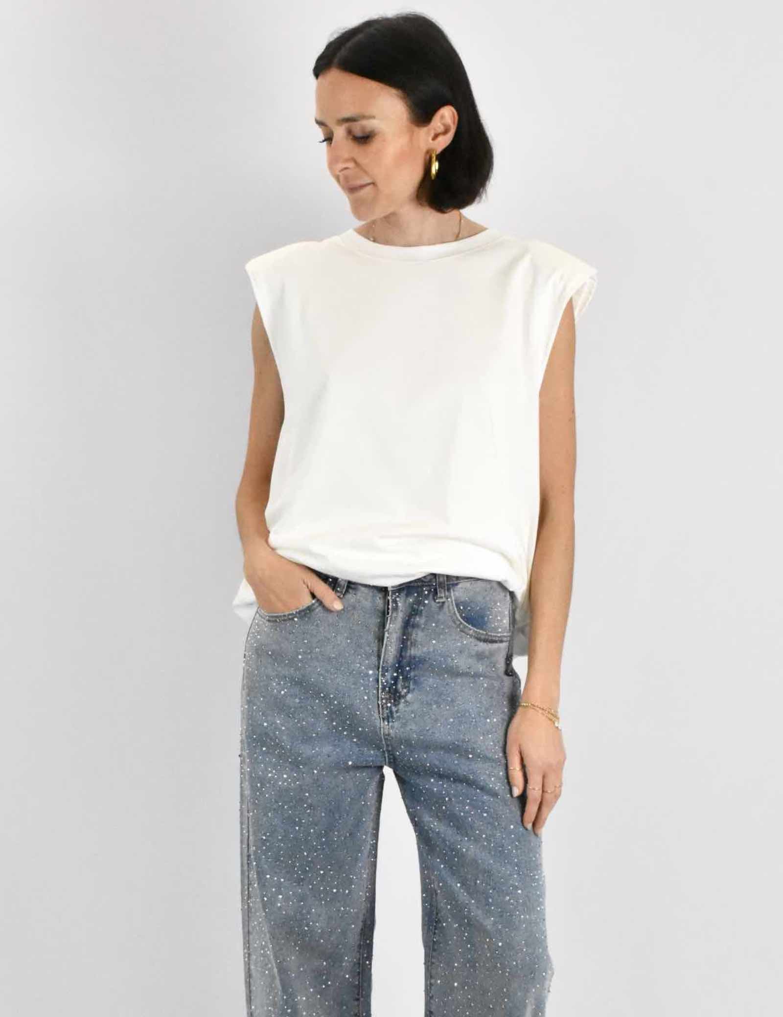 T-shirt palloncino e spalline