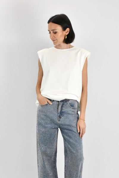 T-shirt palloncino e spalline