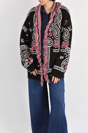 Cardigan frange fantasia