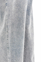 Jeans palazzo strass