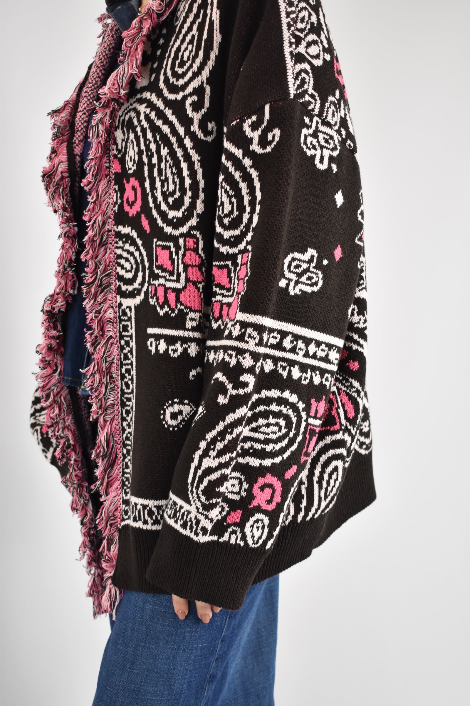 Cardigan frange fantasia