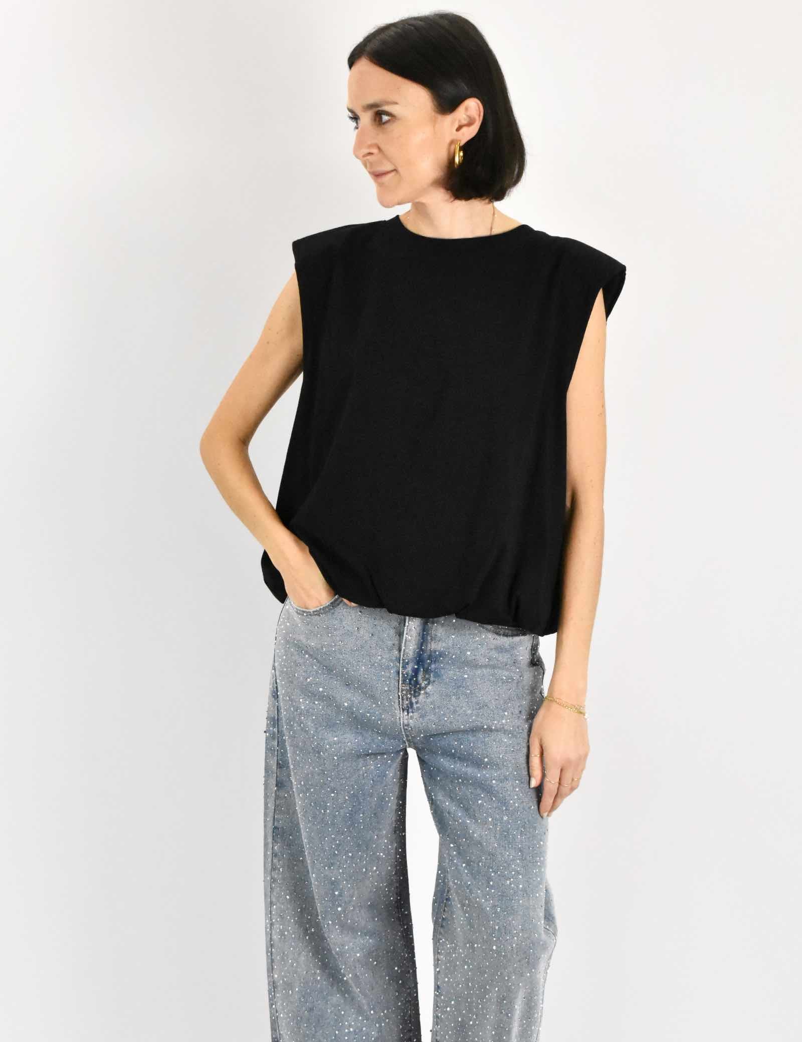 T-shirt palloncino e spalline