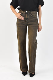 Jeans borchie straight fit