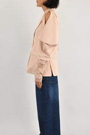 Giacca cut out pizzo