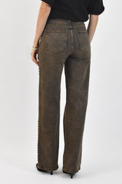 Jeans borchie straight fit