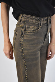 Jeans borchie straight fit