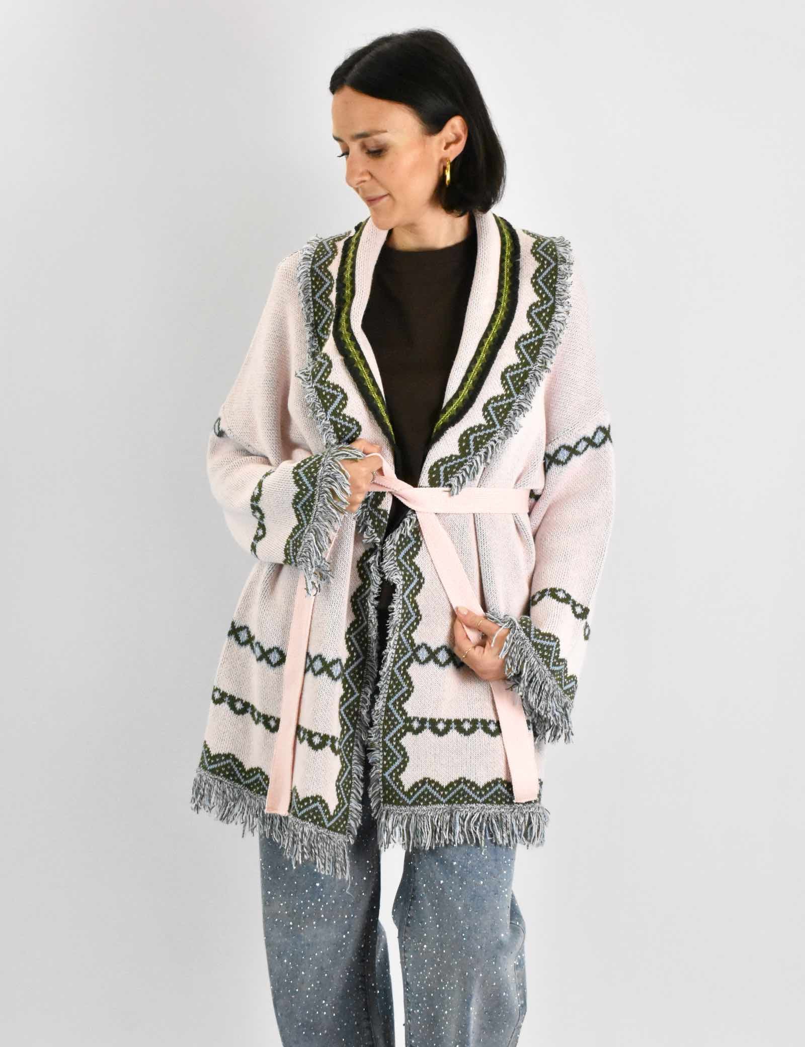 Cardigan frange fantasia