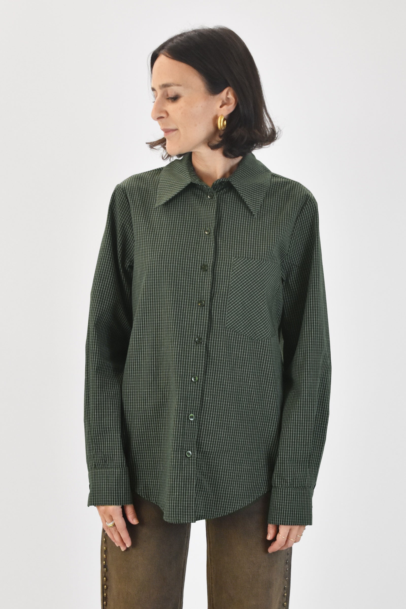Camicia micro quadretto