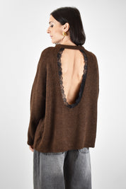 Maglia goccia dietro e pizzo