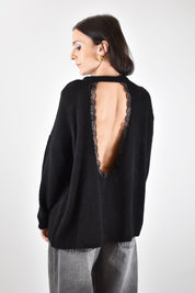 Maglia goccia dietro e pizzo