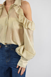 Camicia rouches cut out