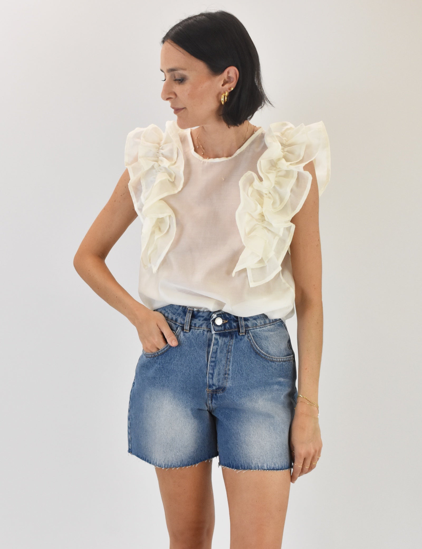 Blusa rouches