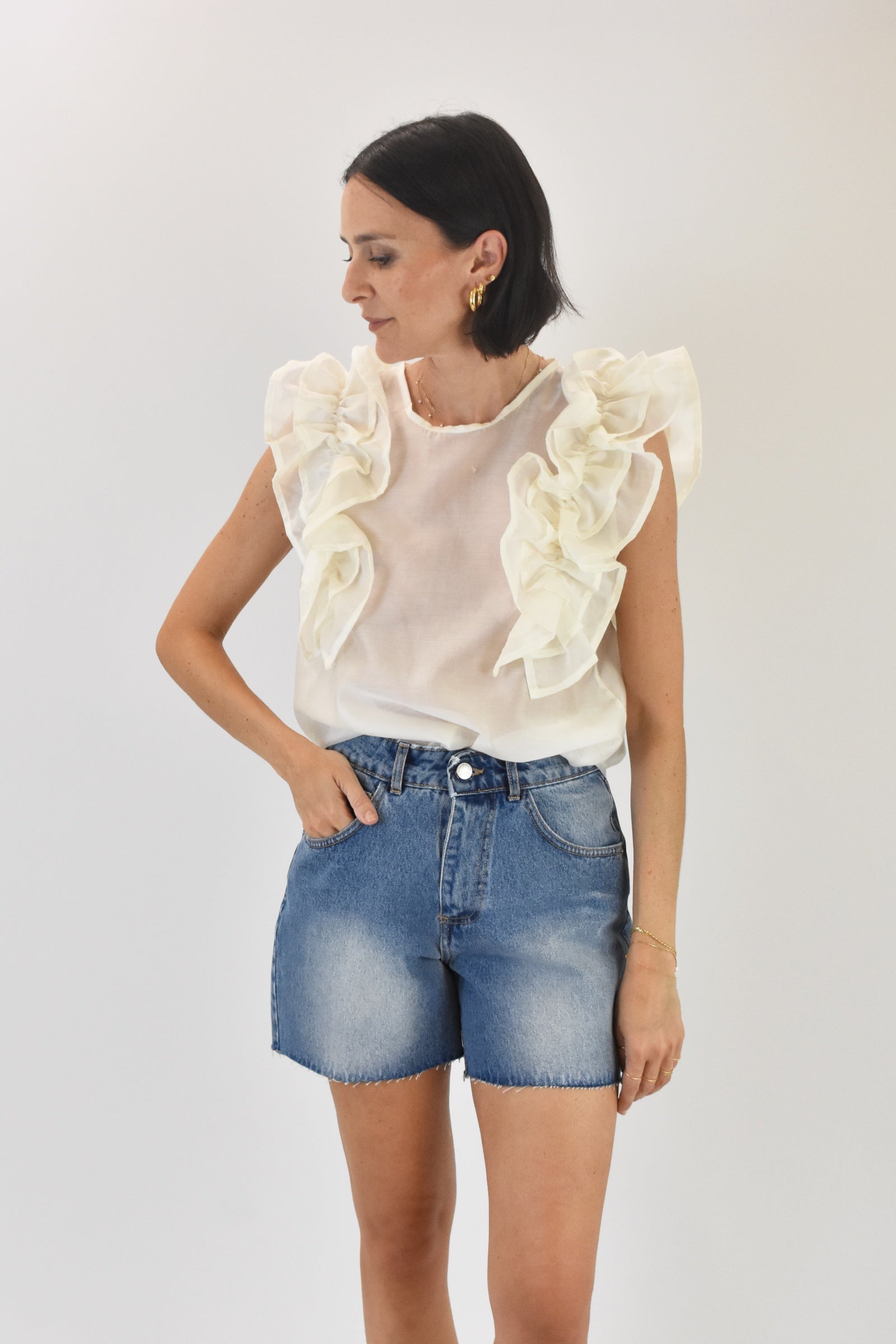 Blusa rouches