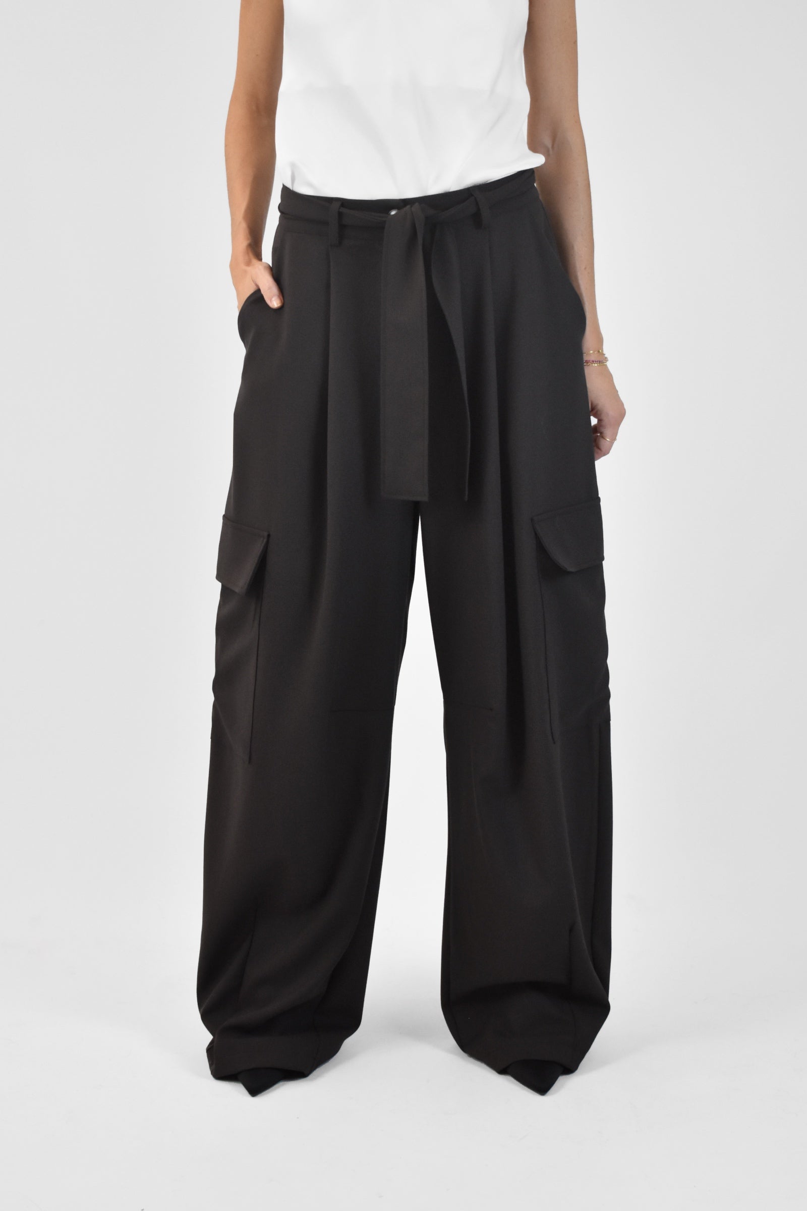 Pantalone cargo con cintura
