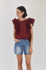 Blusa rouches