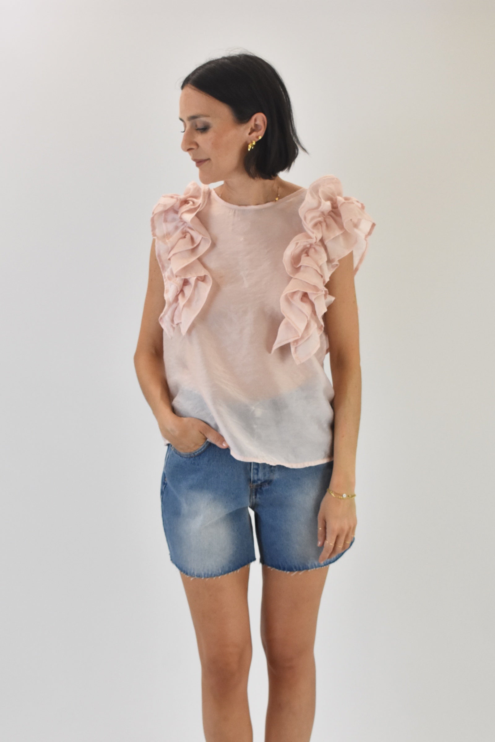 Blusa rouches