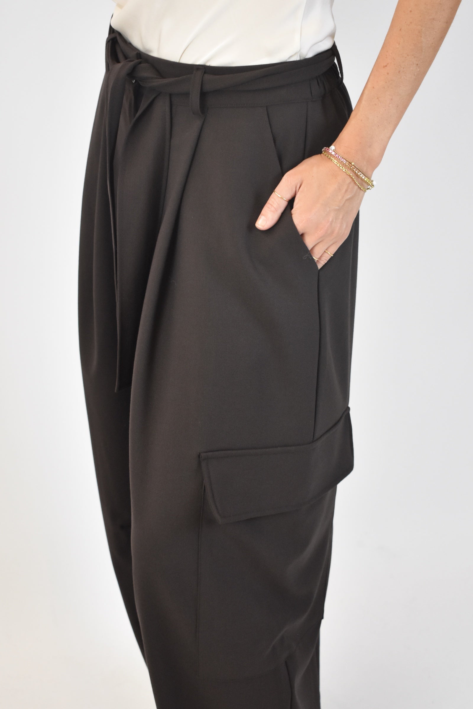 Pantalone cargo con cintura