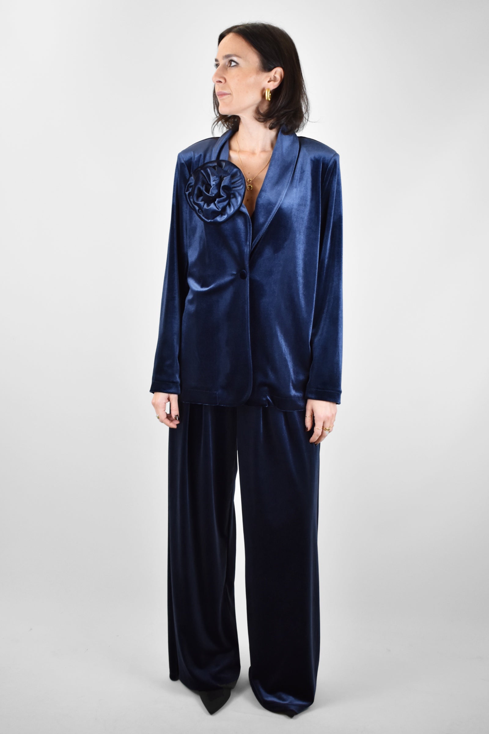 Pantalone velluto elastico