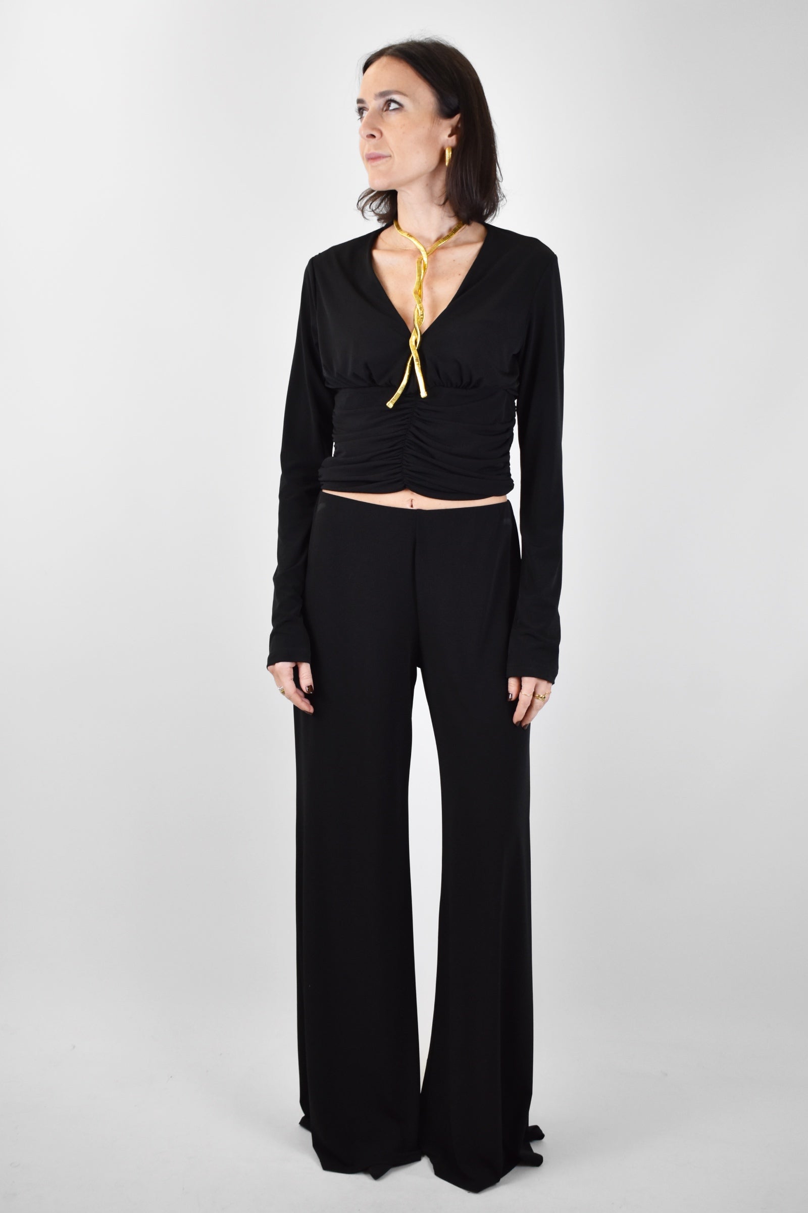 Pantalone fluido elastico