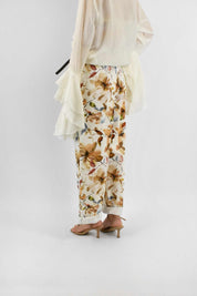 Pantalone fiori e cintura