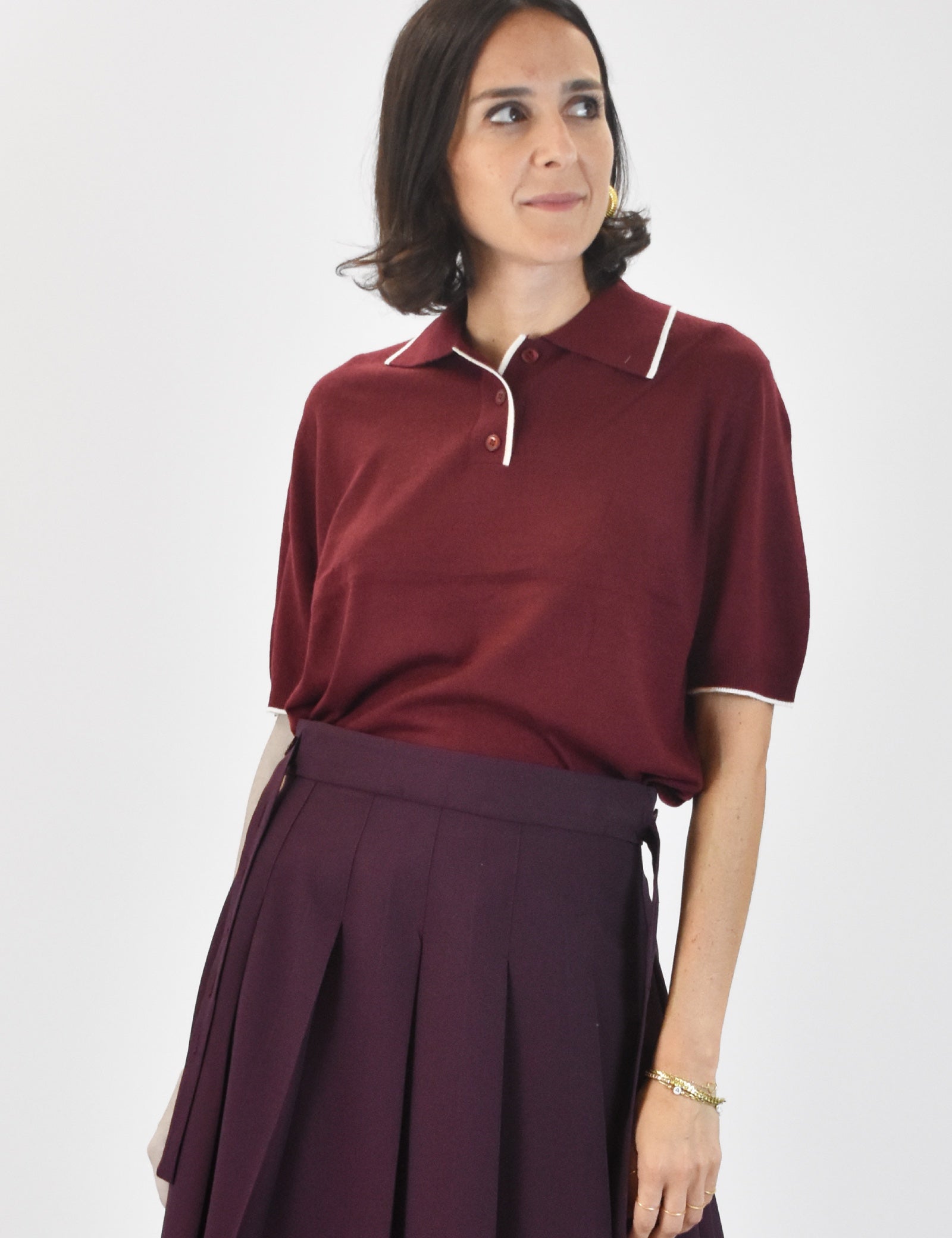 Polo con bordi a contrasto