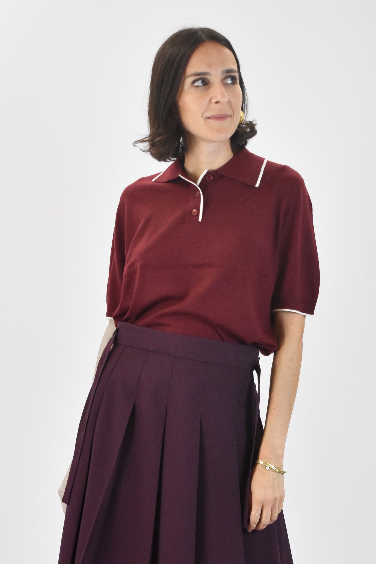 Polo con bordi a contrasto