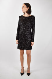 Abito paillettes oblò schiena