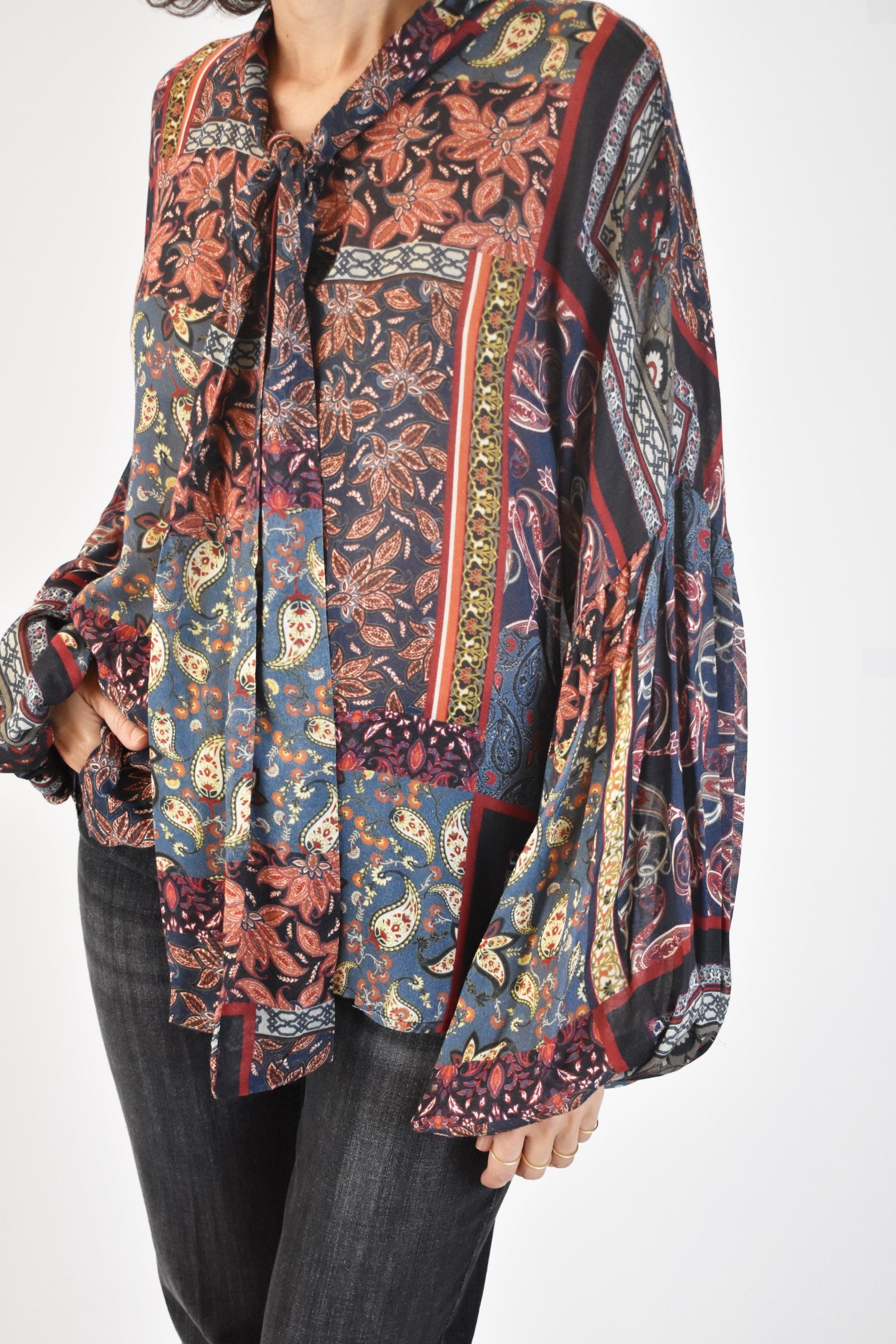Camicia cravatta fantasia