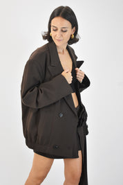Blazer bomber doppiopetto