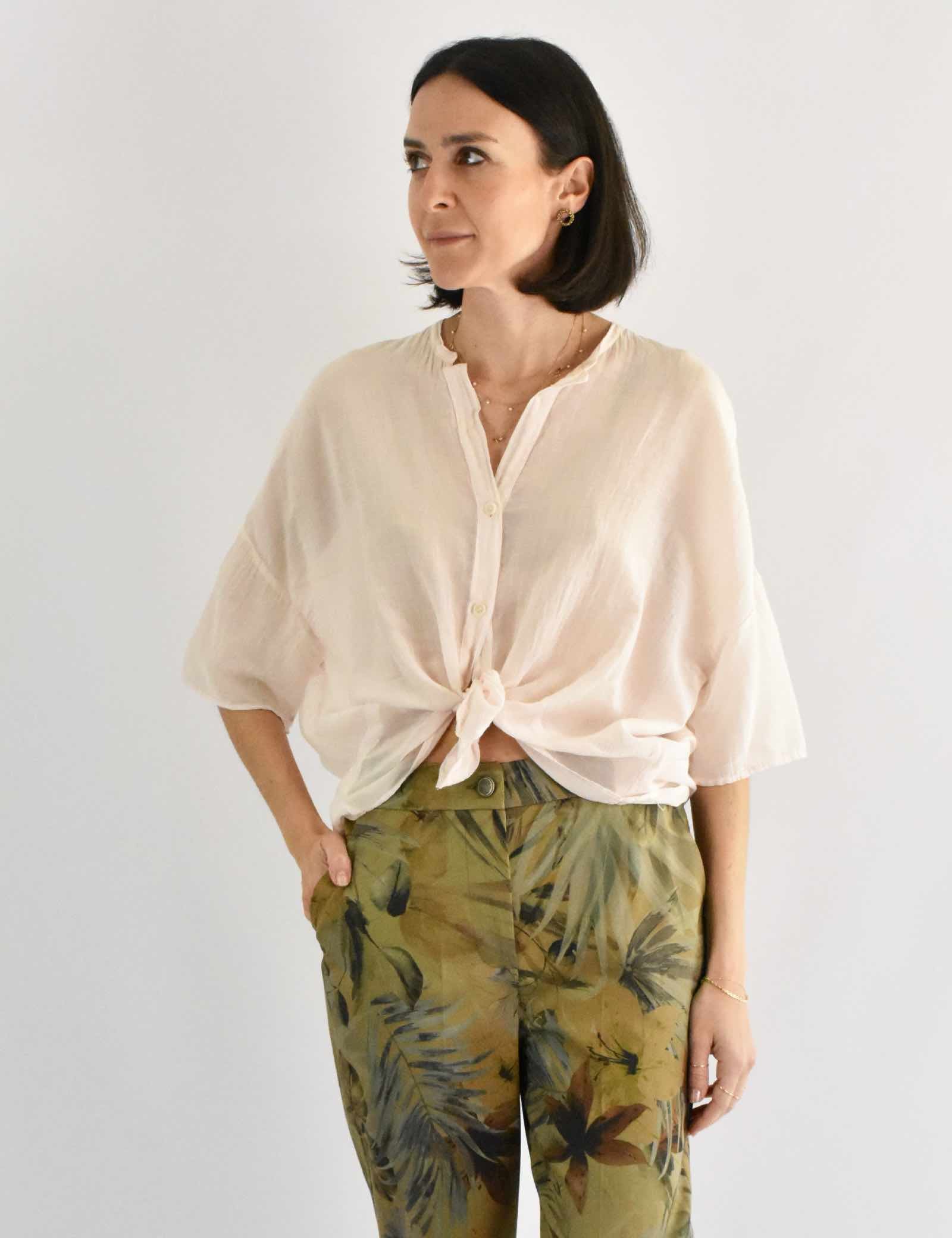 Camicia misto seta