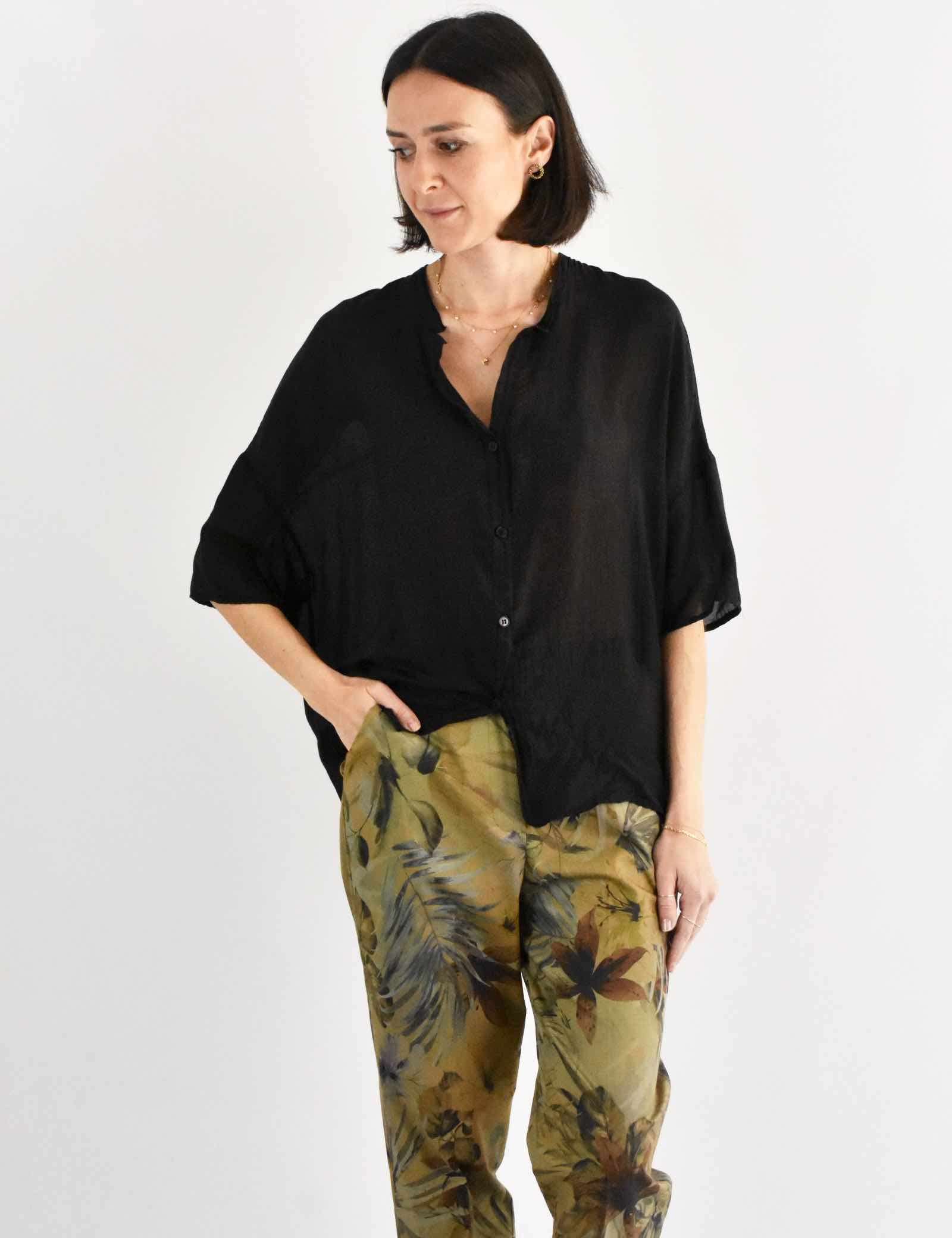 Camicia misto seta