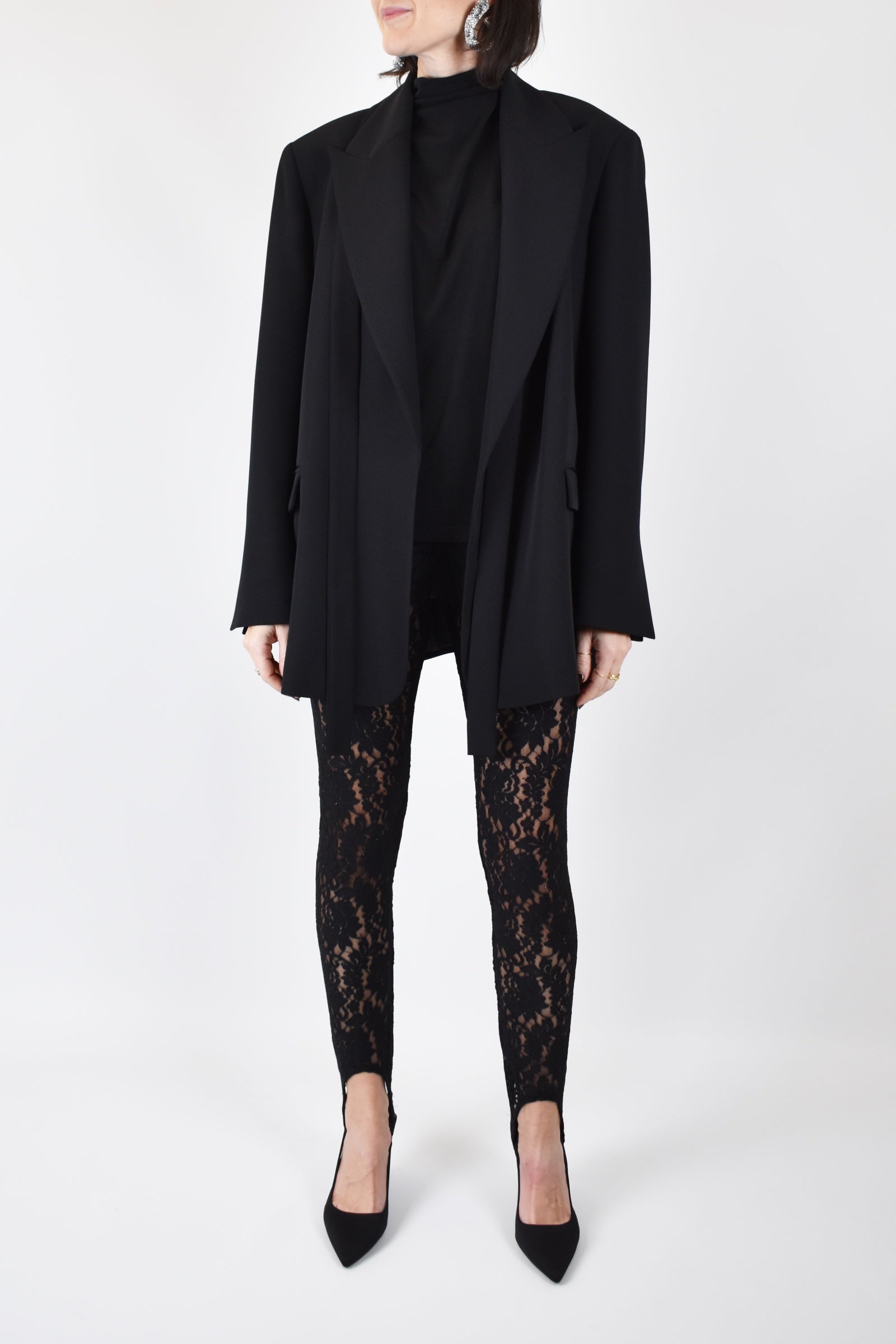 Leggins ghetta pizzo glitter