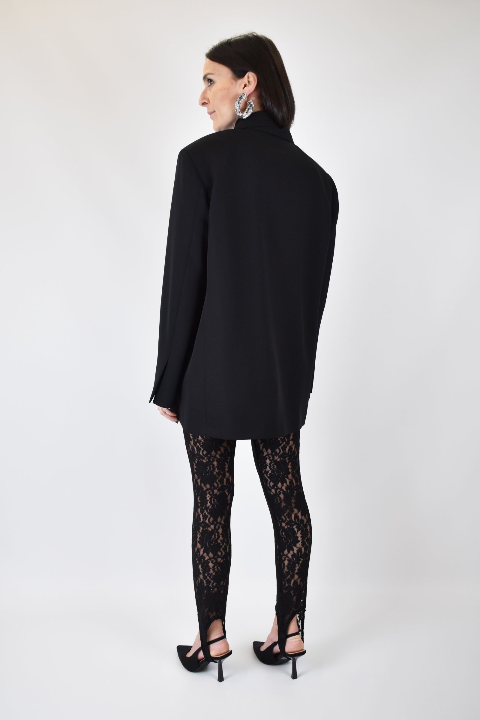 Leggins ghetta pizzo glitter